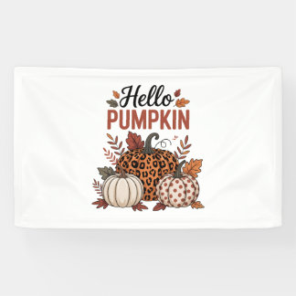 Hello Pumpkin Fall Autumn Banner