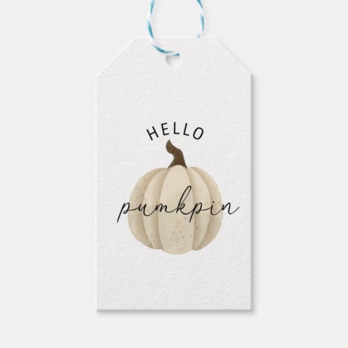 Hello Pumpkin _ Fall autumn  Gift Tags