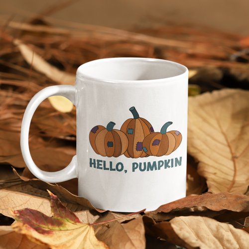 Hello Pumpkin Fall Autumn Graphic Coffee Mug
