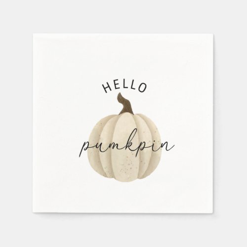 Hello Pumpkin _ Fall autumn Napkins