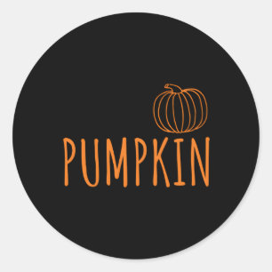 Hello Pumpkin Fall Autumn Pumpkin Spice Classic Round Sticker