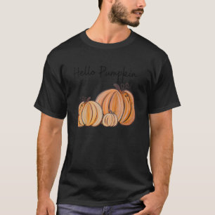 Hello Pumpkin Fall Halloween Graphic T Shirt