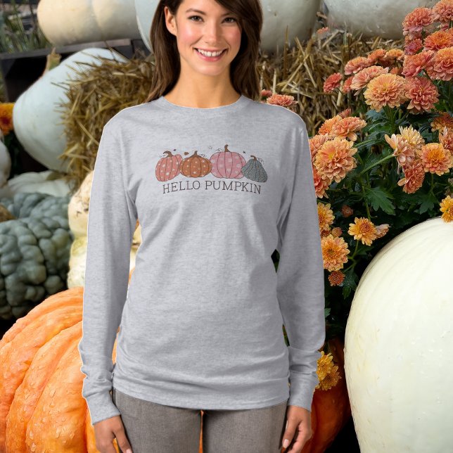 Hello Pumpkin Fall Long Sleeve T-Shirt (Creator Uploaded)