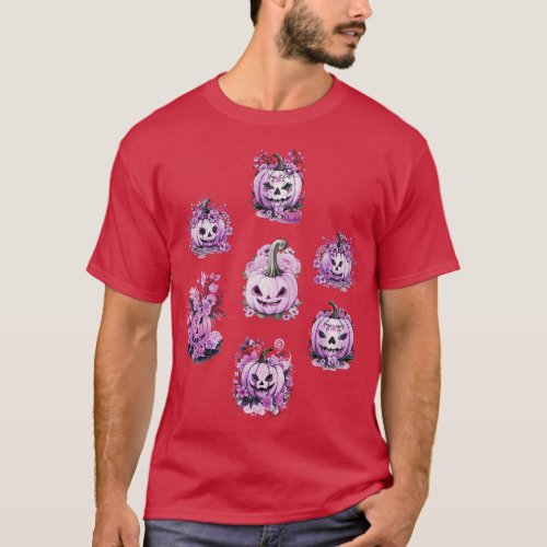 Hello pumpkin fall mauve pink design for Women Pum T_Shirt