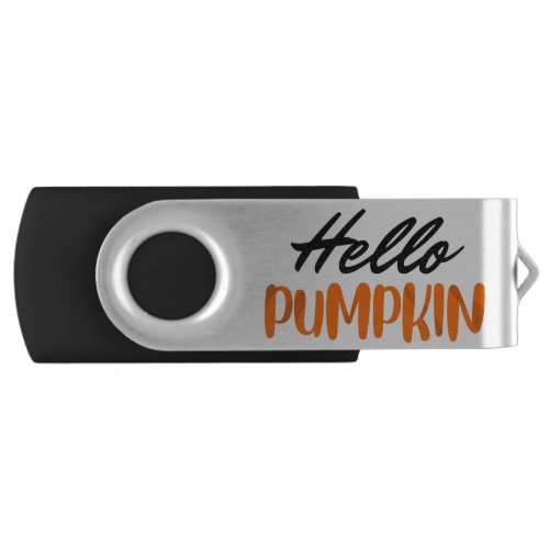 Hello Pumpkin Fall Season Autumn Flash Drive