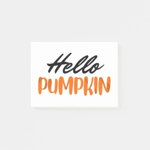 Hello Pumpkin Fall Season Autumn Post_it Notes