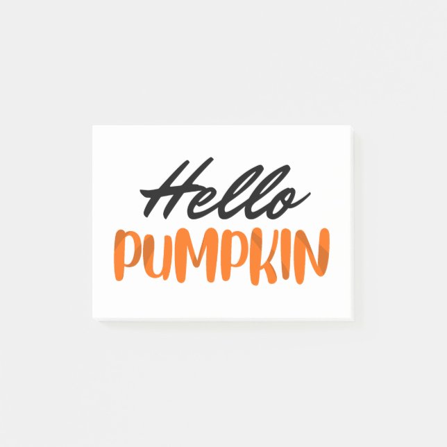 Hello Pumpkin Fall Season Autumn Post-it Notes (Front)