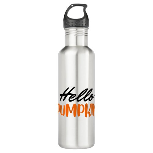 Hello Pumpkin Fall Season Autumn Stainless Steel Water Bottle