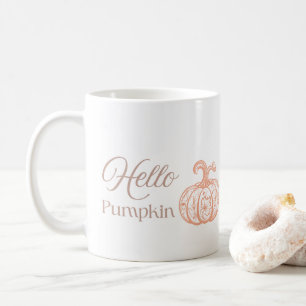 Hello Pumpkin Floral Autumn Cute Halloween Gift  Coffee Mug