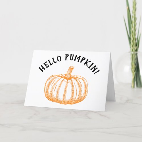 Hello Pumpkin Happy Fall Seasonal Card