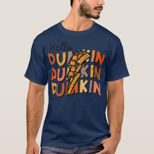Hello Pumpkin Lightning Bolt Fall Autumn T-Shirt