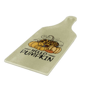 Hello Pumpkin Lover Fall Season Autumn Thanksgivin Cutting Board