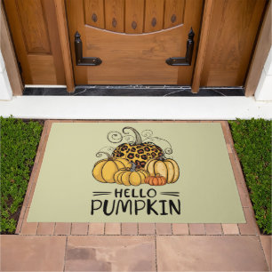 Hello Pumpkin Lover Fall Season Autumn Thanksgivin Doormat