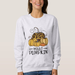 Hello Pumpkin Lover Fall Season Autumn Thanksgivin Sweatshirt