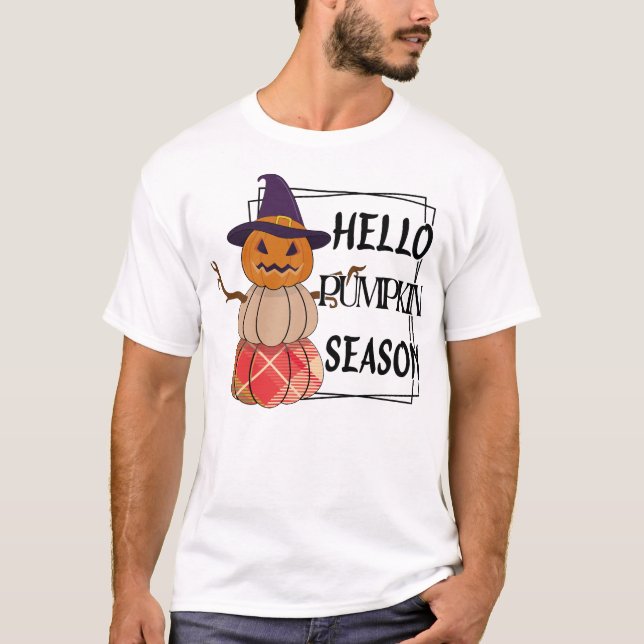 Hello Pumpkin Season Boogeyman T-Shirt (Front)