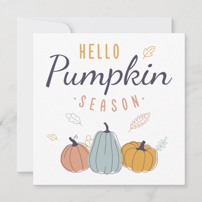 Hello Pumpkin Season Card (Front)