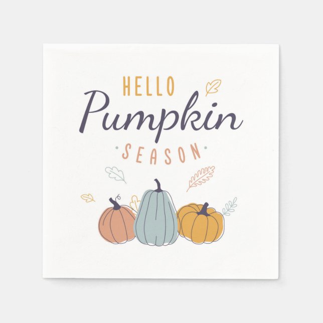 Hello Pumpkin Season Napkins (Front)