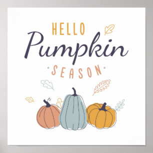 Hello Pumpkin Season Poster