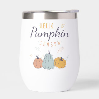 Hello Pumpkin Season Thermal Wine Tumbler