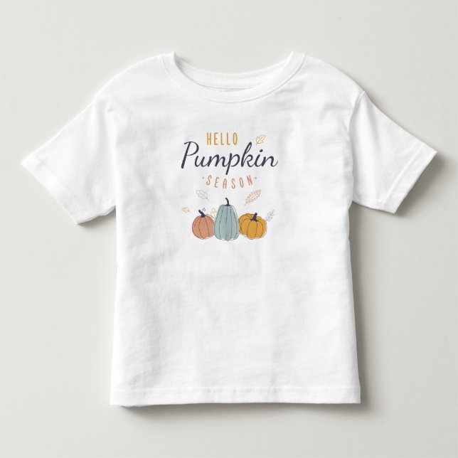 Hello Pumpkin Season Toddler T-shirt (Front)