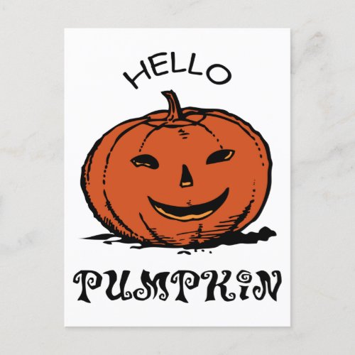 Hello Pumpkin Shirt Womens Pumpkin Shirt Fall Holiday Postcard