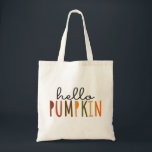 Hello Pumpkin Tote Bag<br><div class="desc">Hello pumpkin! A super cute look for fall.</div>
