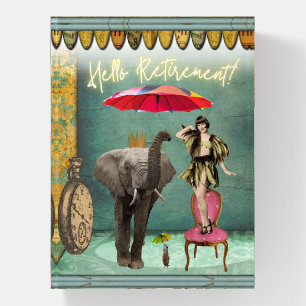 Hello Retirement Fun and Funky Paperweight