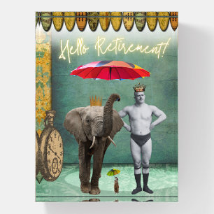 Hello Retirement Vintage Strongman Paperweight