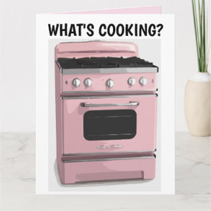 HELLO RETRO HOUSEWIFE FUNNY GREETING CARD