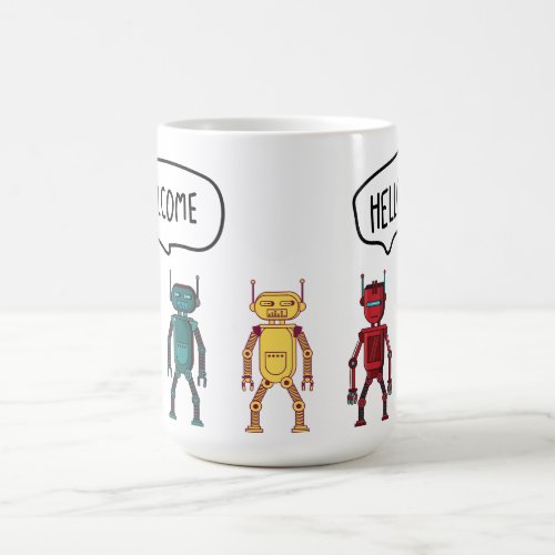 hello robots coffee mug