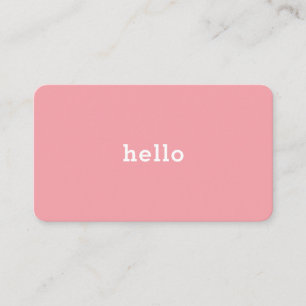 Hello Rosa White Business Card