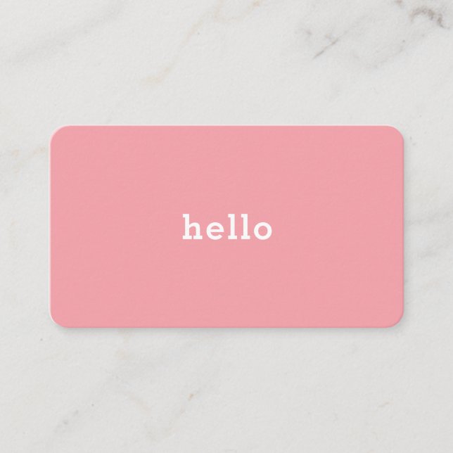 Hello Rosa White Business Card (Front)