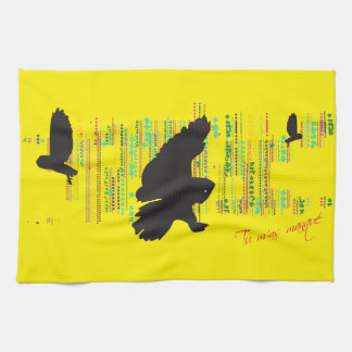 Hello said the Great Gray Owl Towel