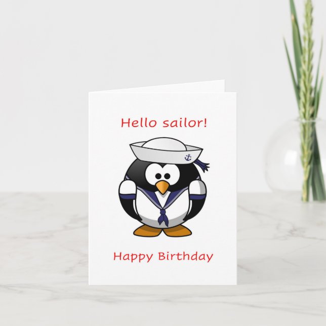 Hello sailor, Happy Birthday Card (Front)
