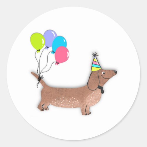 hello sausage dog dachshund dog lover keychain but classic round sticker