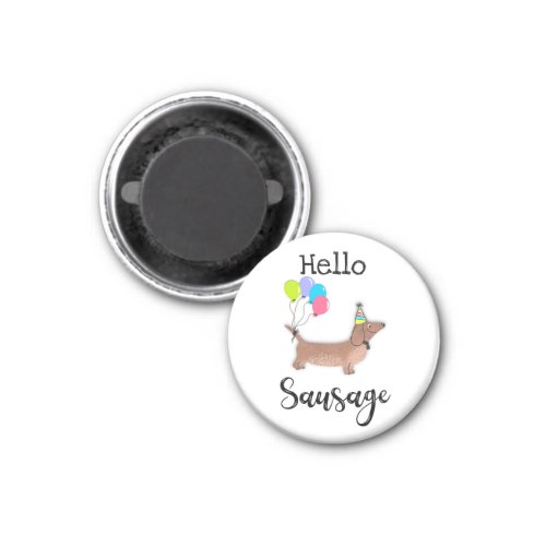 hello sausage dog dachshund dog lover keychain magnet
