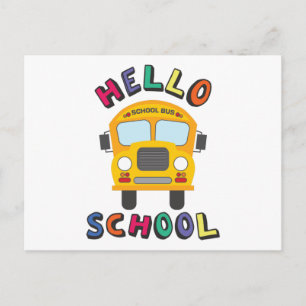 Hello School Postcard