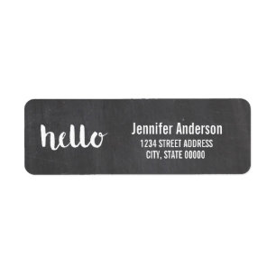 Hello Script Chalkboard Labels