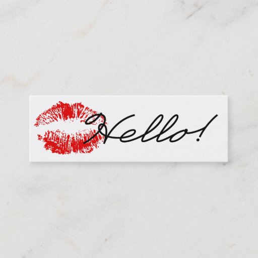 Customizable Hello! Sealed with a Kiss Business Card