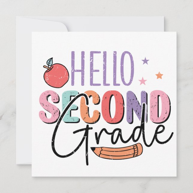 Hello Second Grade Back to School (Front)