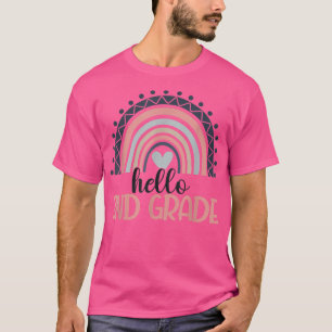 Hello Second Grade Back To School 2nd Grade Rainbo T-Shirt