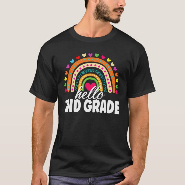 Hello Second Grade Back To School 2nd Grade Teache T-Shirt (Front)