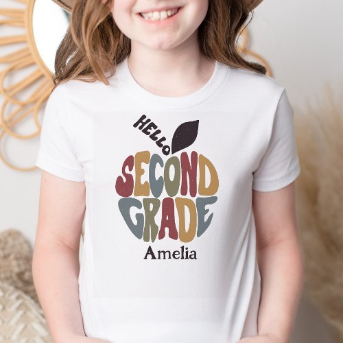  Hello Second Grade Back to School Cute Trendy   T_Shirt