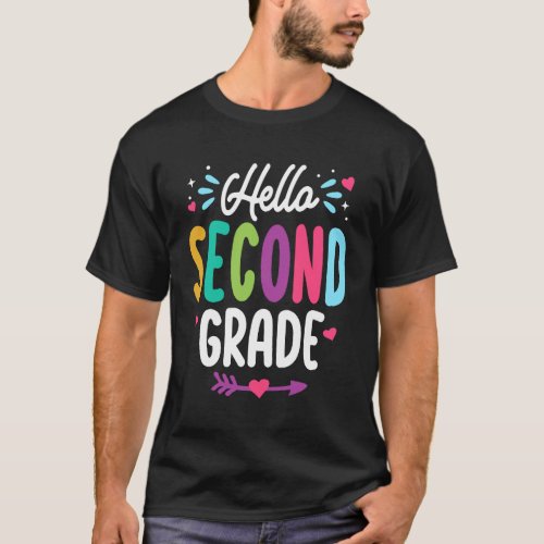 Hello Second Grade Back To School Teacher Student T_Shirt