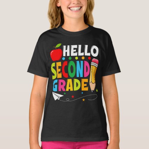 Hello Second Grade Back To School Teacher T_Shirt