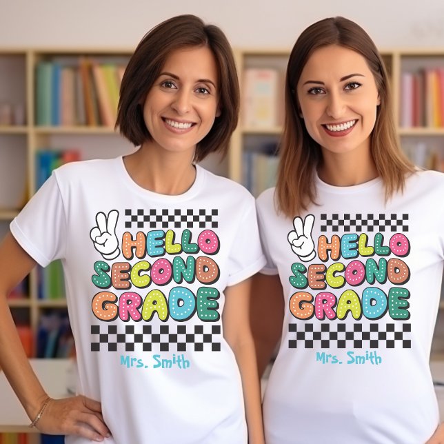 Hello Second Grade Customizable Tshirt (Creator Uploaded)