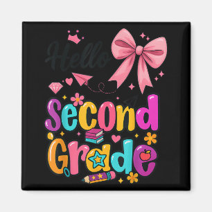Hello Second Grade Preppy Back To School Boy Girl  Magnet
