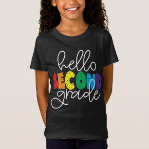 Hello Second Grade School Teacher First Day T-Shir T-Shirt