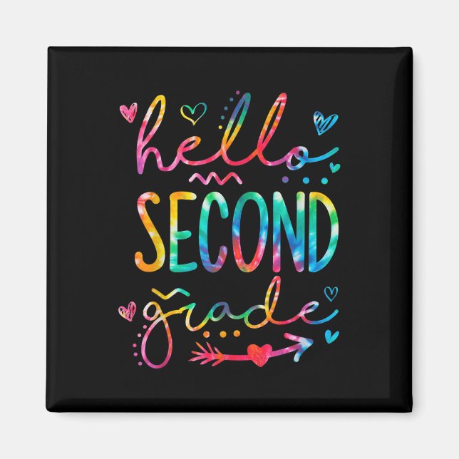 Hello Second Grade Teacher Student Back To School  Magnet (Front)