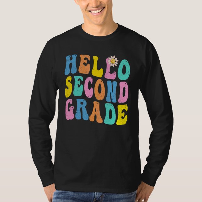 Hello Second Grade Teacher Team Back To School Gro T-Shirt (Front)